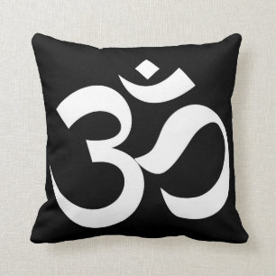 om symbol sacred Buddhism religion zen yoga Throw Pillow