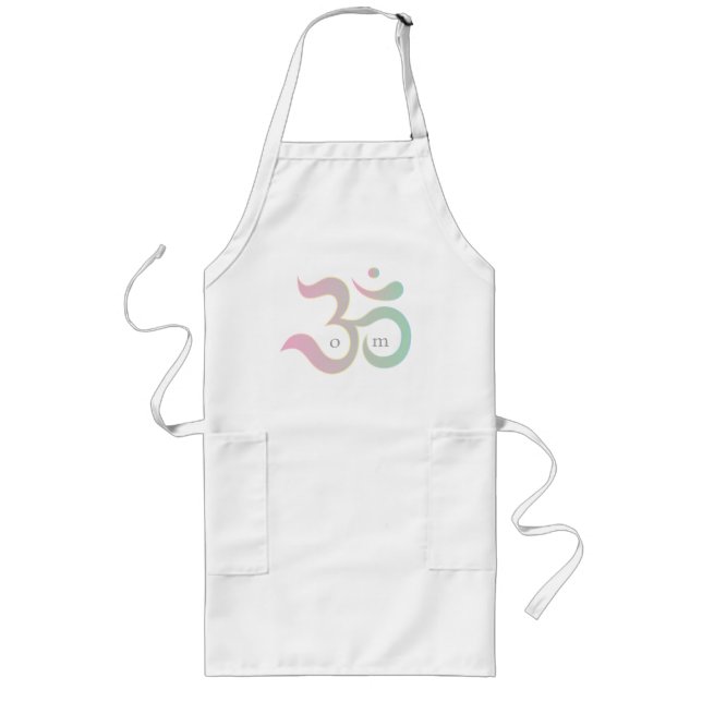 Om symbol Sanskrit zen pink pastel chef apron (Front)