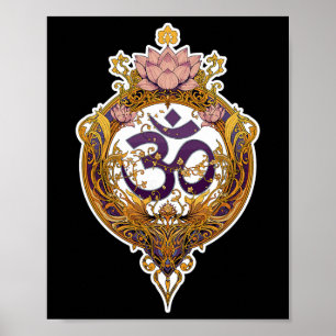 Om Symbol Spiritual Zen Peace Yoga Meditation Poster