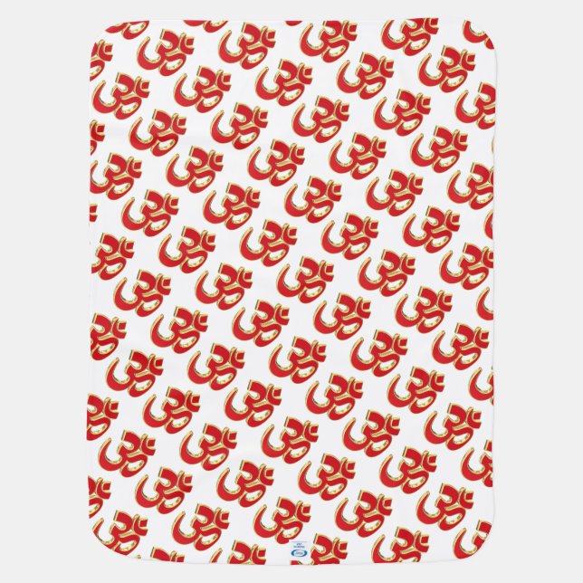 Om symbol swaddle blanket (Back)