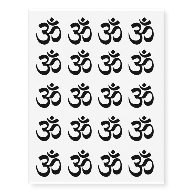 Om Symbol Temporary Tattoos (Front)