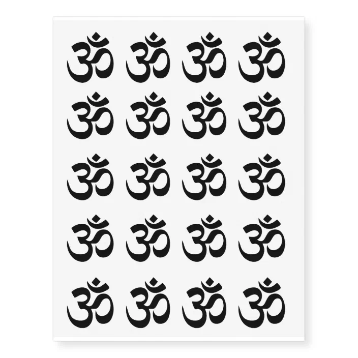 Om Symbol Temporary Tattoos Zazzle Com