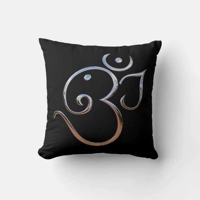Om Symbol Throw Pillow (Front)