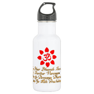 Om symbol water bottle