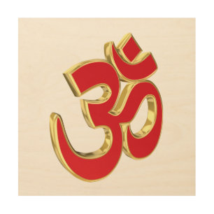 Om symbol wood wall art