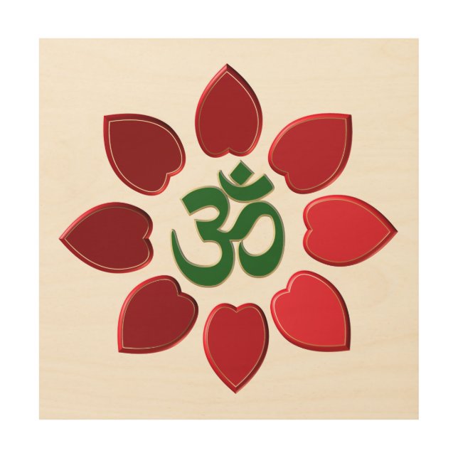Om symbol wood wall decor (Front)