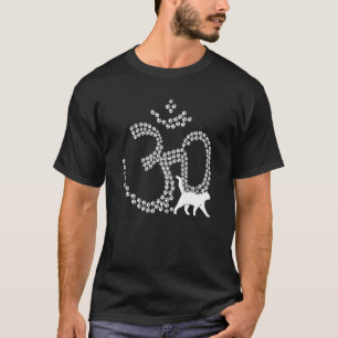 Om Symbol Yoga Cat Aum Ohm Symbol Meditation Yog T-Shirt