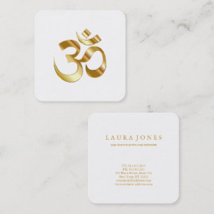 OM Symbol Yoga Meditation Instructor Square Business Card