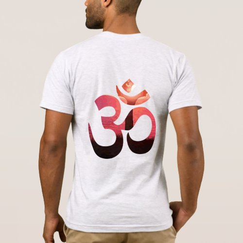 Om Tree Sun Mantra Yoga Mens Double Sided T_Shirt