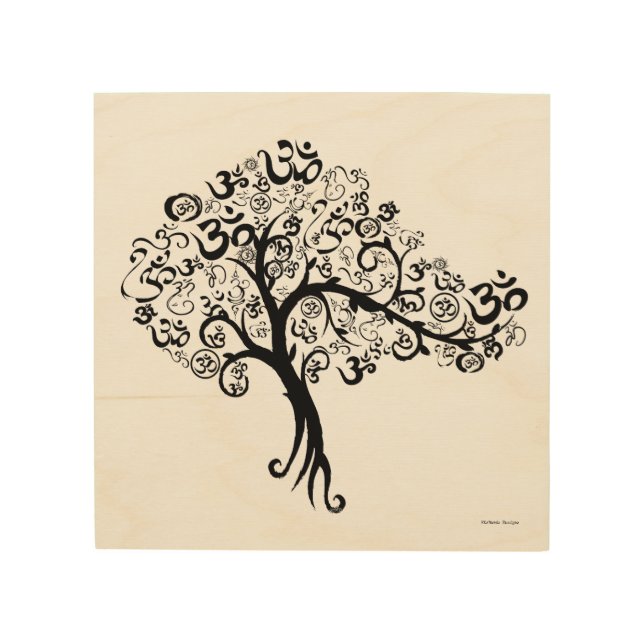 OM Tree Wood Wall Decor (Front)