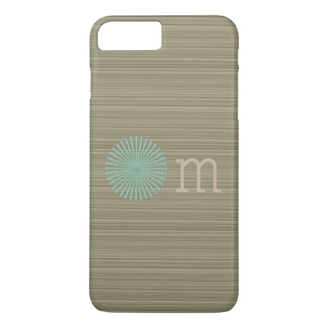 Om turquoise olive green zen stripes Case-Mate iPhone case (Back)