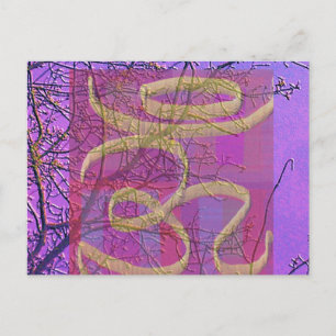 Om Universal Healing Sign - Silk Screen  V5 Postcard