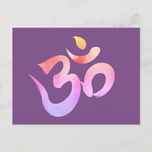 Om, Waterololor OmPostcard Postcard (Front)