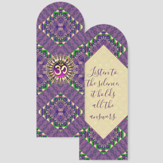 OM with Purple Green Geometric Mandala  Bookmarks