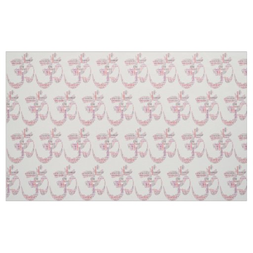 Om words symbol fabric