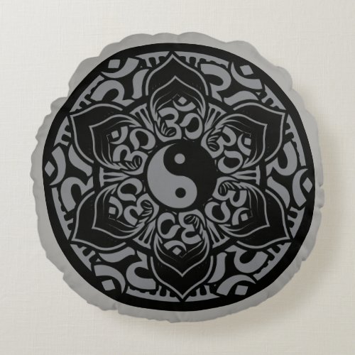 Om yin yang meditation pillow