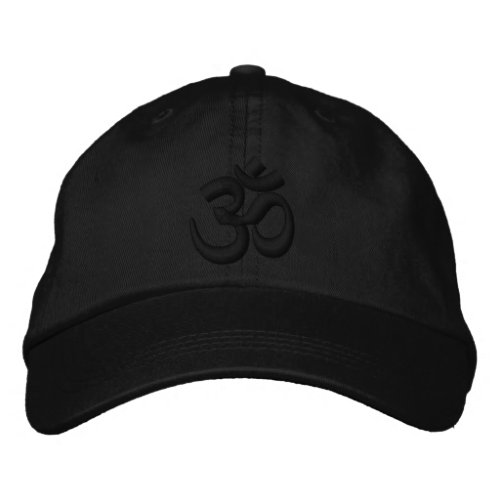 OM Yoga Chakra Black Black or customize Embroidery Embroidered Baseball Cap