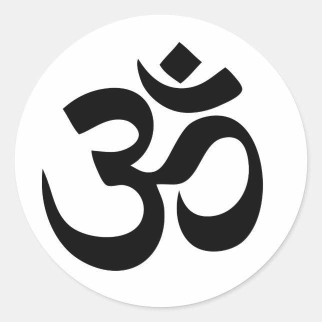 Om Yoga Classic Round Sticker (Front)