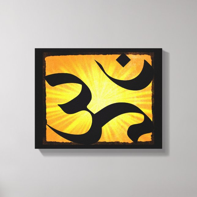 Om Yoga Meditation Zen Canvas Wall Art (Front)