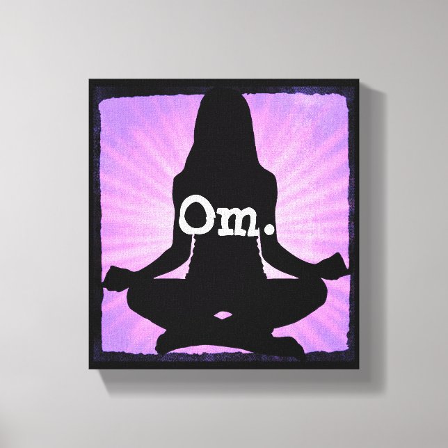 Om Yoga Meditation Zen Canvas Wall Art (Front)