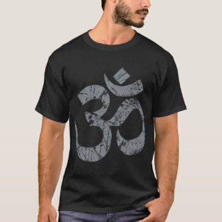OM Yoga Spiritual Symbol in Distressed Style Essen T-Shirt