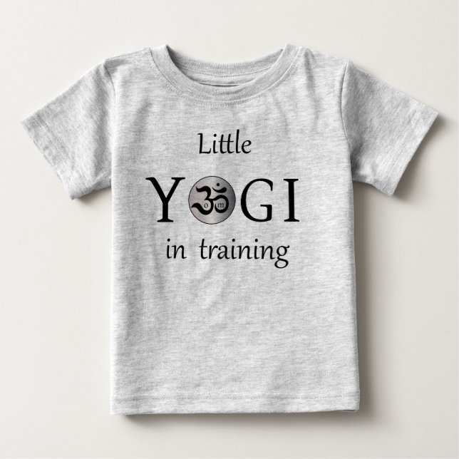 Om zen cute yogi yoga baby hoodie gray baby T-Shirt (Front)