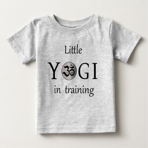 Om zen cute yogi yoga baby kids T shirt gray