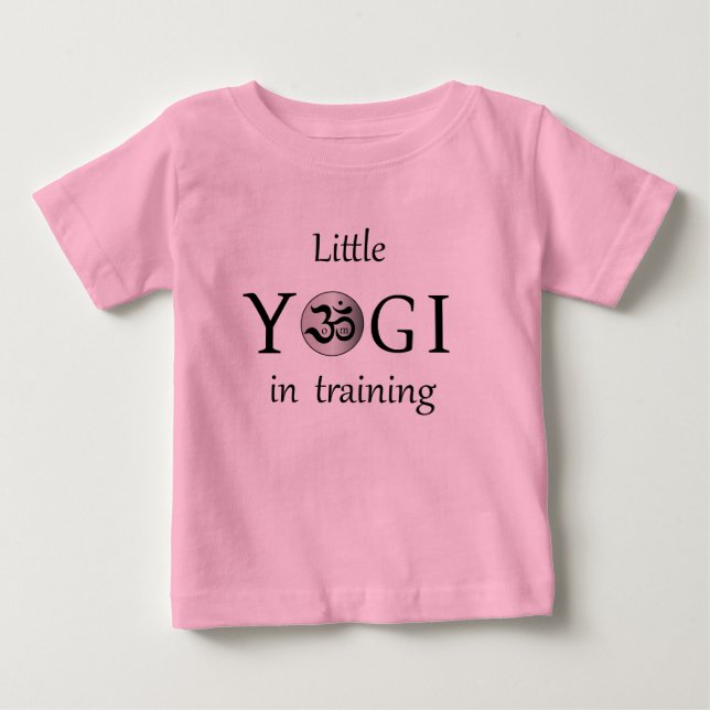 Om zen cute yogi yoga baby tutu bodysuit pink (Front)