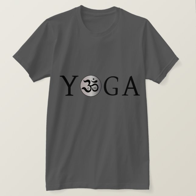 Om zen yogi yoga workout fitness exercise shirt (Design Front)