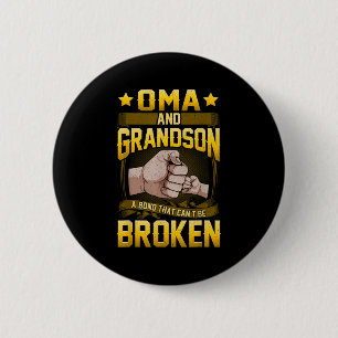 Oma And Grandson A Bond That Can't Be Broken Shirt Button