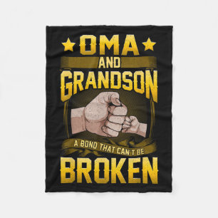 Oma And Grandson A Bond That Can't Be Broken Shirt Fleece Blanket