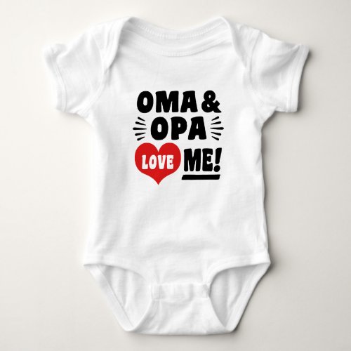 Oma And Opa Love Me Baby Bodysuit