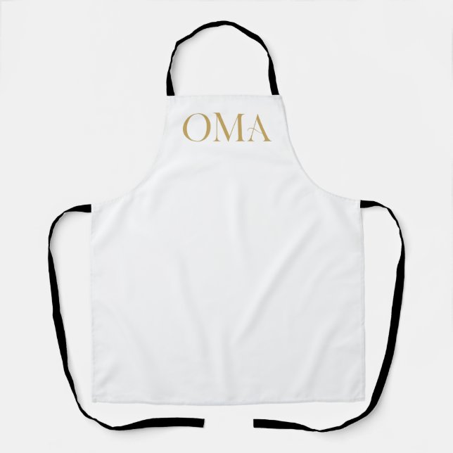 OMA Apron | Personalized Grandma Kitchen Apron  (Front)