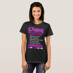 Oma Babysitting Free Hugs And Kisses Gift Tshirt