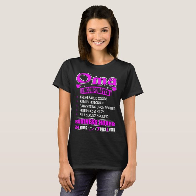 Oma Babysitting Free Hugs And Kisses Gift Tshirt (Front Full)
