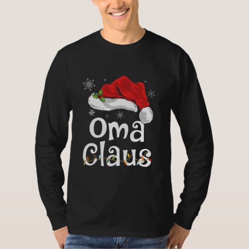 Oma Claus Shirt Christmas Pajama Family Matching