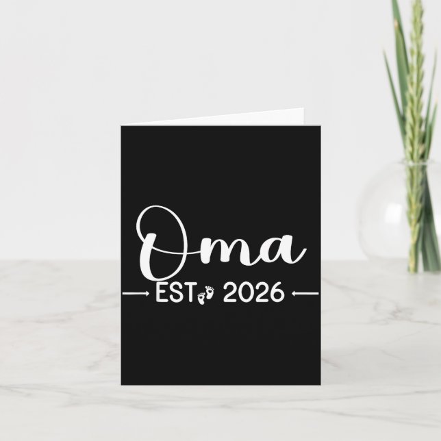 Oma Est 2026 New Matching Mother To Be 2026  Card (Front)