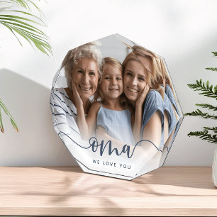 Oma Grandma Script Overlay Photo Block