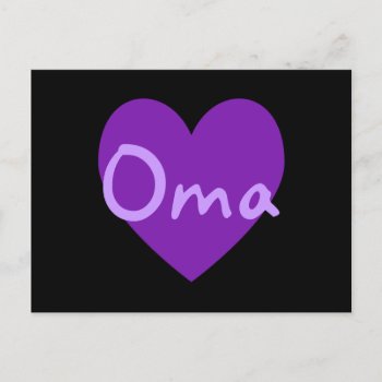 Oma In Purple Postcard by purplestuff at Zazzle