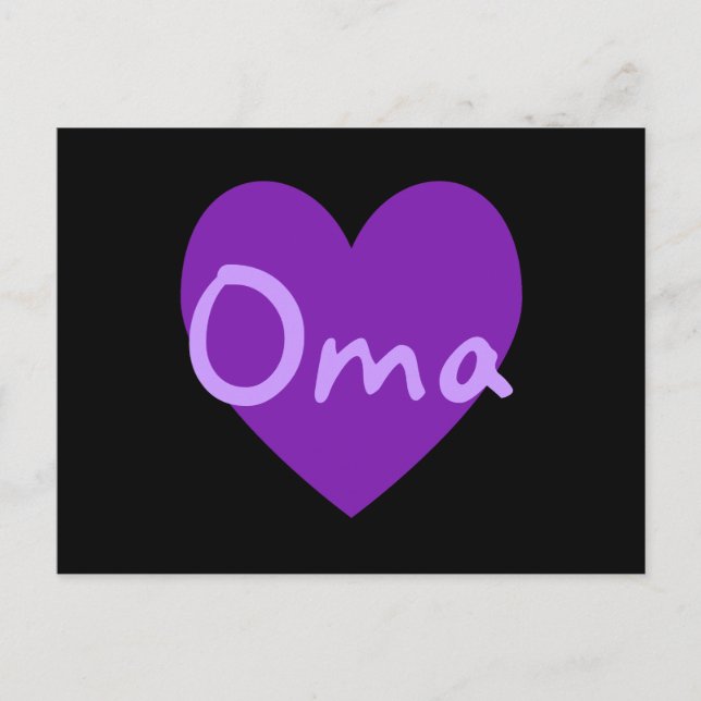Oma in Purple Postcard (Front)