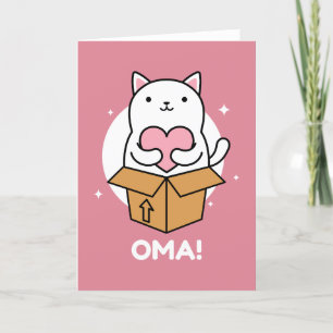 Oma Korean Mother's Day Cat Letterpress Thank You Card