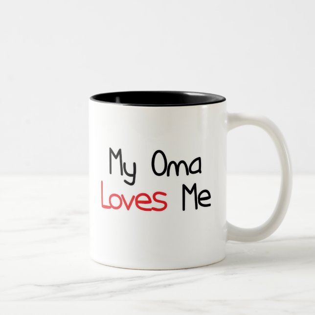 Oma Loves Me Two-Tone Coffee Mug (Right)
