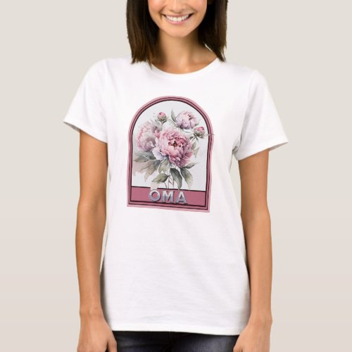 Oma Vintage Floral Grandmother T_Shirt