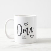 Oma Year Established Grandma Coffee Mug (Left)