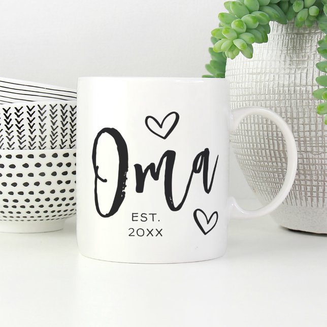 Oma Year Established Grandma Coffee Mug