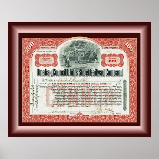 Omaha and Council Bluffs Street Railway ~   Poster (Front)