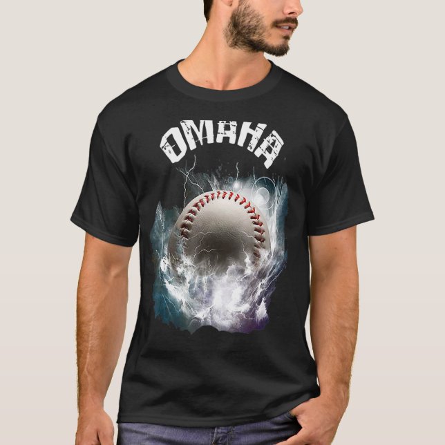 Omaha Baseball Retro T-Shirt (Front)