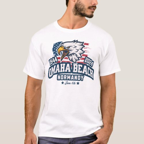 Omaha Beach 1944 2024 D_Day 80 th anniversary T_Shirt