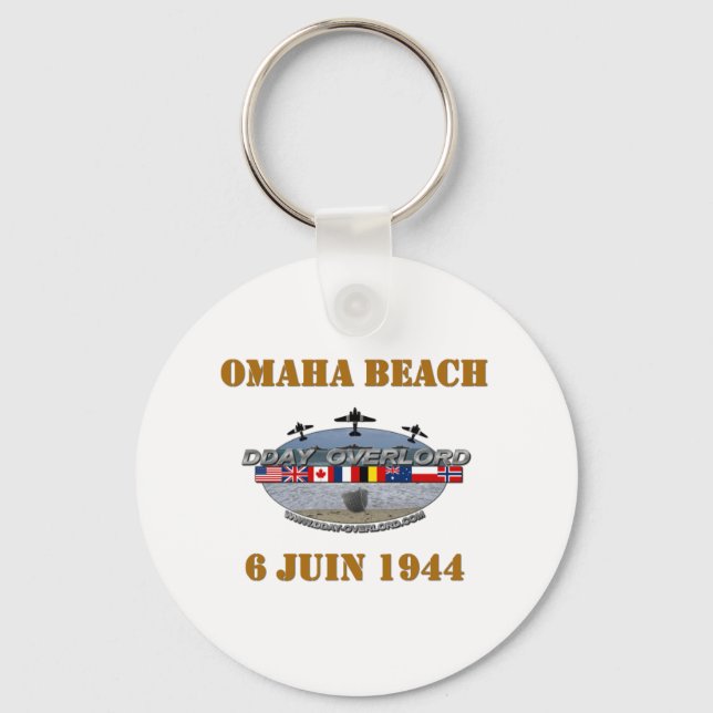 Omaha Beach 1944 Keychain (Front)