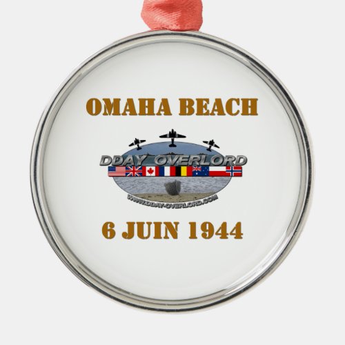 Omaha Beach 1944 Metal Ornament